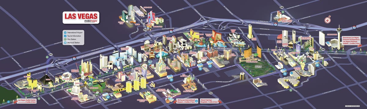 mappa della striscia di las Vegas