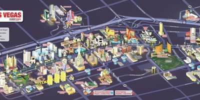 Mappa della striscia di las Vegas