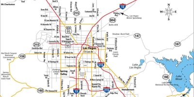La città di Las Vegas mappa